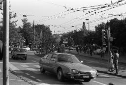 "Pfauen-Demo" - Strassenszene beim Neumarkt, 06.09.1980