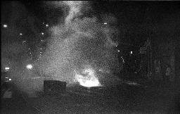 "Pfauen-Demo" - Tränengas und umgestürzter Container beim Central, 06.09.1980