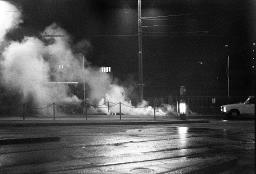 "Pfauen-Demo" - Tränengas auf der Strasse beim Central, 06.09.1980