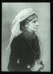 "Josephine Butler", Gründerin des internationalen Vereins Freundinnen junger Mädchen 1877, Portrait vermutlich um 1870