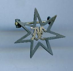 Brosche Freundinnen junger Mädchen (siebenzackiger Stern)