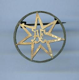 Brosche Freundinnen junger Mädchen (siebenzackiger Stern)