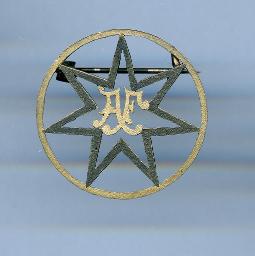 Brosche Freundinnen junger Mädchen (siebenzackiger Stern)
