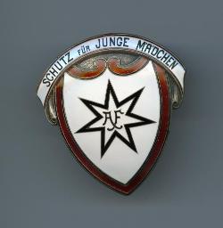 "Schutz für junge Mädchen" Brosche (siebenzackiger Stern im Schild des Heiligen Michael)
