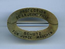 Brosche Freundinnen junger Mädchen: "Protection de la jeune fille - Schutz für junge Mädchen"