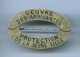 Brosche Freundinnen junger Mädchen: "Oeuvre des arrivantes - Protection de la jeune fille"