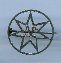 Brosche Freundinnen junger Mädchen (siebenzackiger Stern)