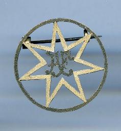 Brosche Freundinnen junger Mädchen (siebenzackiger Stern)
