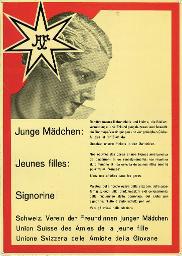 Werbeplakat Freundinnen junger Mädchen, um 1920