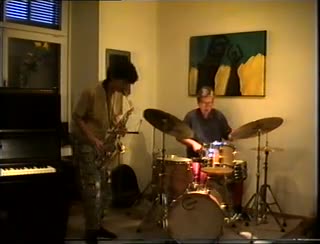 Konzert von Irene Schweizer (Piano ) und Co Streiff (Altosax), 14. Juni 1992, Autonomes Frauenzentrum Pudding Palace, Zürich