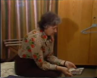 "Frau Amann, Witwe, 58"